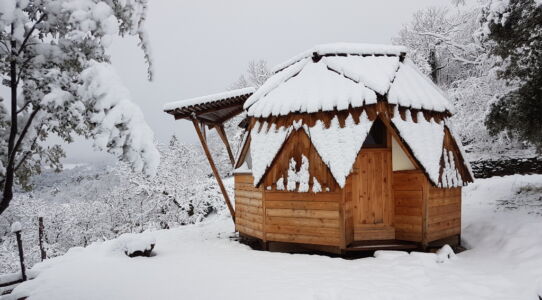 Première neige sur le dôme. hiver 2017
